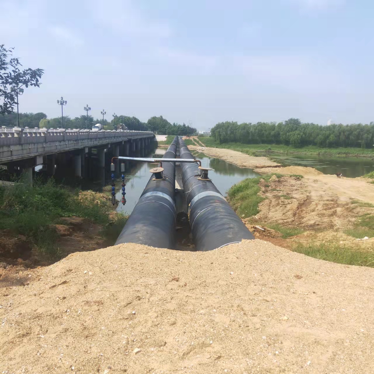 西青西气东输顶管施工输油管道清洗